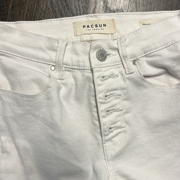 PacSun tapered button-down power super stretch, high-rise ankle jagging size 23 - Picture 2 of 3